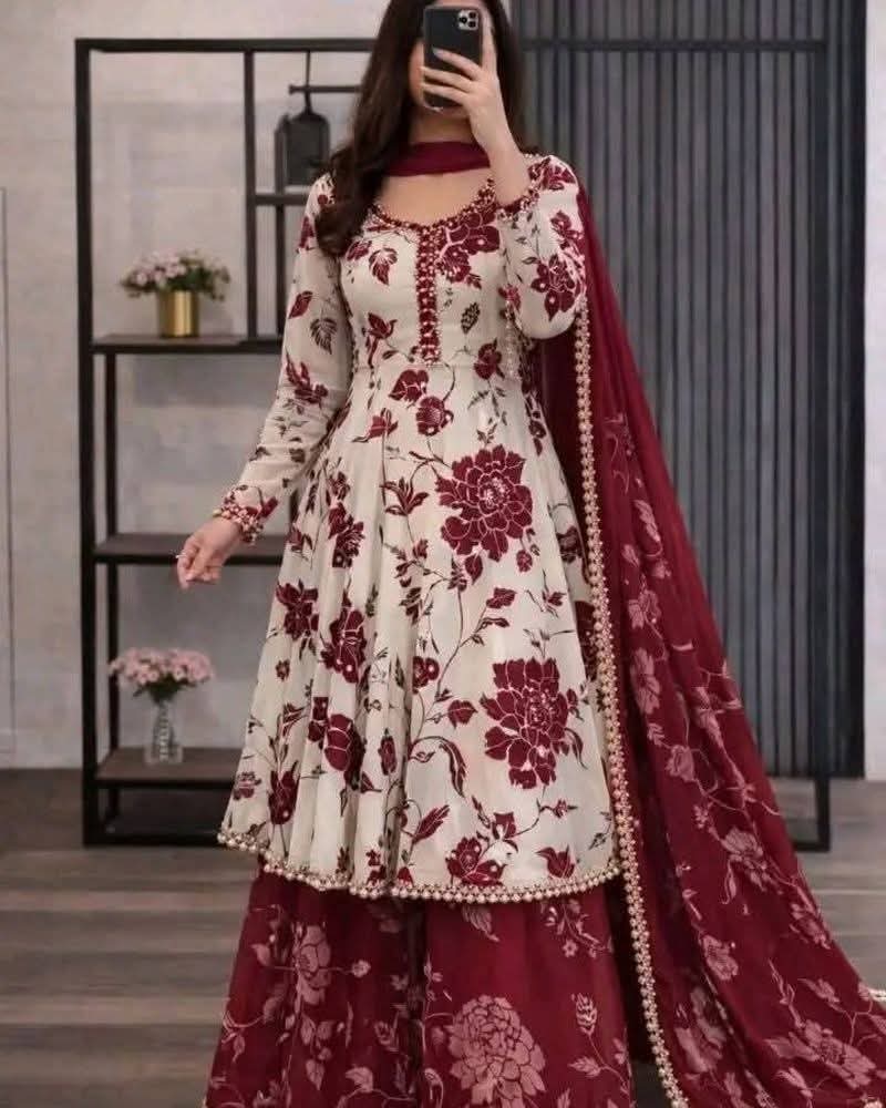 প্রিমিয়াম আনারকলি থ্রি-পিছ সেট (Three-Piece Set)