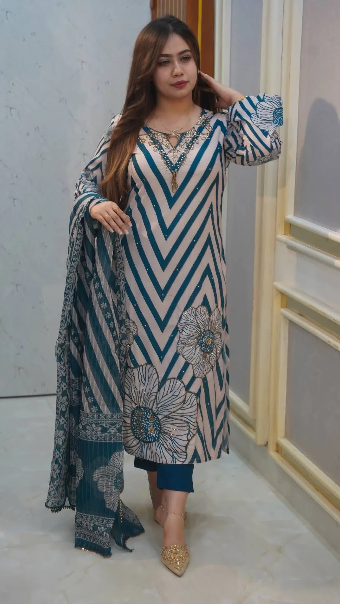 Premium Printed Three-Piece Set